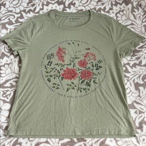 Lucky Brand Olive Graphic Tee
